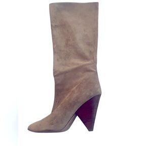 Michael Kors Tan Suede Cone Heels knee High Boots size 41